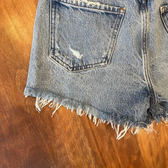 AGOLDE Jaden Short in Surreal Sz 24‎ Blue Denim Jean Cutoff High Waist Cute Sexy - Picture 14 of 16